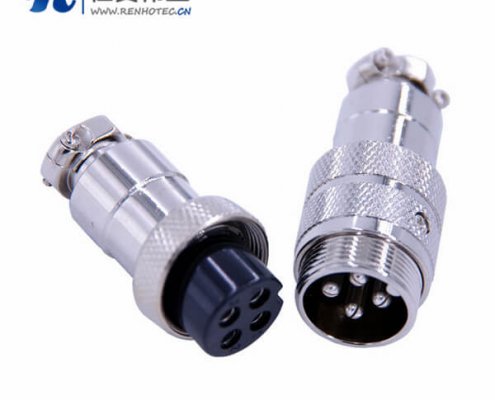 GX20航空插头接线4芯直式对接公母接插件