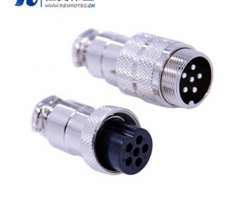 6芯电缆线接插件GX20直式公母航空插头接线