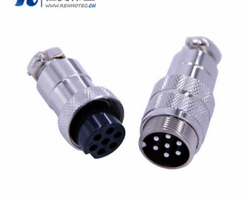 防水接插件7芯GX20直式对接航空插头公母