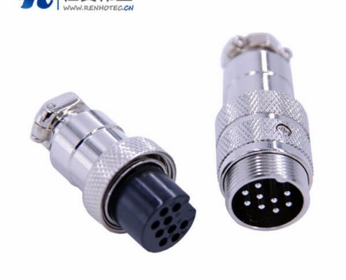 GX20 8芯接插件直式对接公母航空接插件