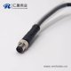 m8公头螺纹 直式单边带线24AWG线长1米5芯B扣插头线束