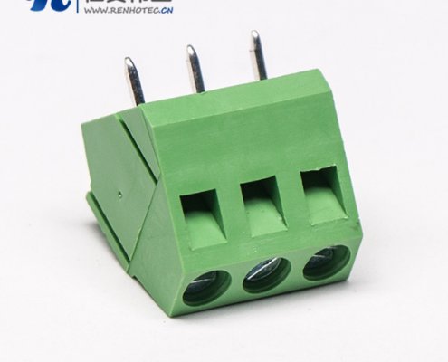 2芯直式绿色接线端子PCB螺钉式端子接插件