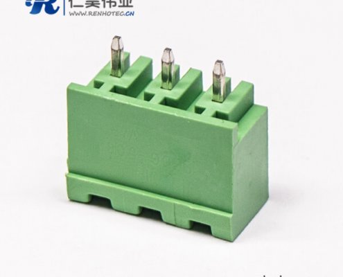 插拔式直式穿孔180度穿墙端子座子PCB板安装