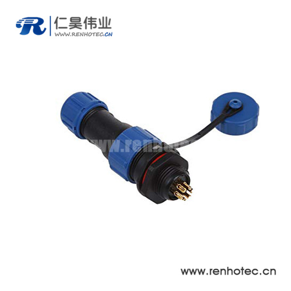 SP13 直插防水航空插头插座 SP13 5芯