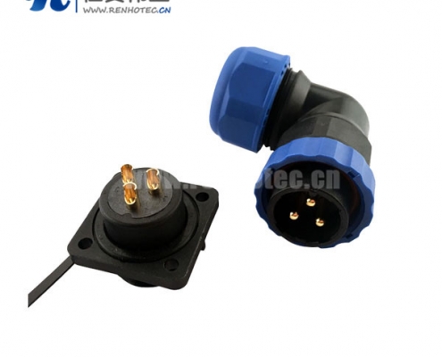 SP2110系列航空插头 10芯弯式插头