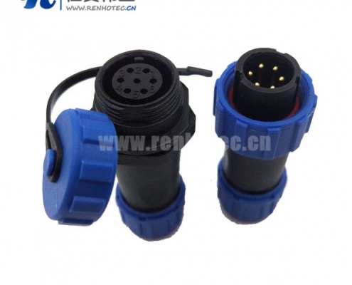 威浦 防水航空插头插座 SP17 7芯 对接公母插头插座