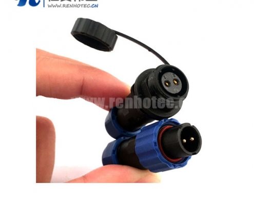 对接防水航空插头插座 SP13 2芯替代威浦